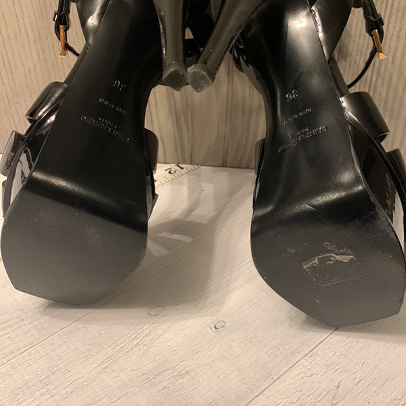 YSL Tribute Patent Leather Platform Sandal - Picture 11 of 11